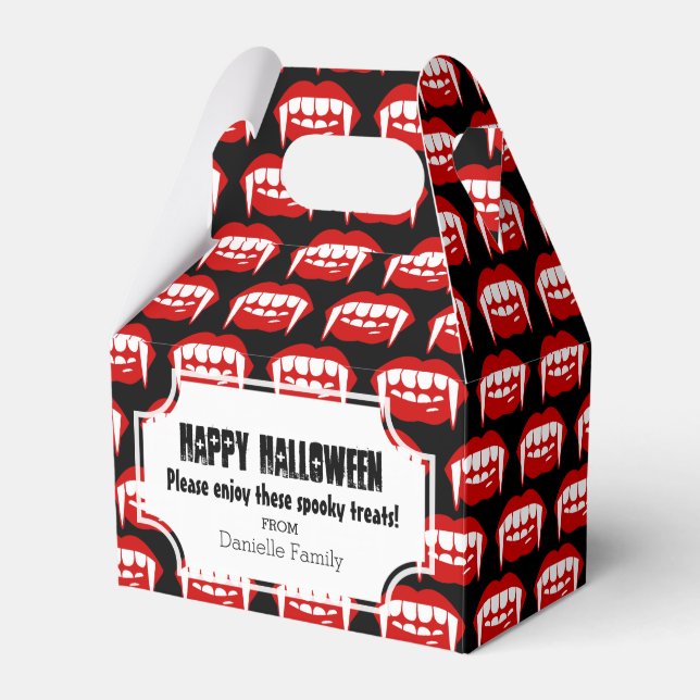 Halloween Vampire Fangs Bus eller godis Gift Box Presentaskar (Framsidan Sidan)