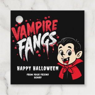 Halloween Vampire Fangs Gåvor Etiketter