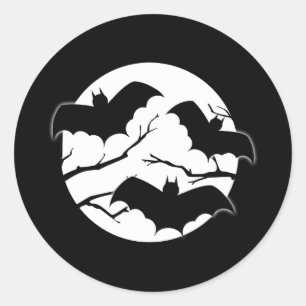 Halloween Vampire Fladdermus Sticker Runt Klistermärke