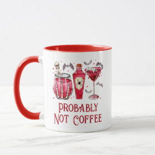 Halloween Vampire förmodligen inte Coffee Red Mugg
