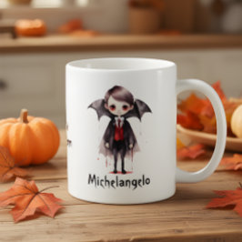 Halloween Vampire Kid Personalize Kaffemugg