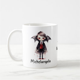 Halloween Vampire Kid Personalize Kaffemugg