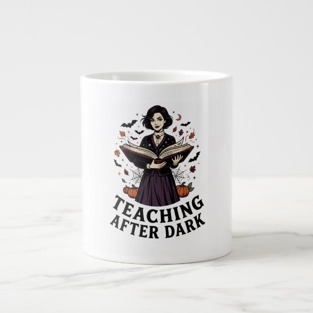 Halloween Vampire Lärare T-shirt Jumbo Mugg (Framsidan)