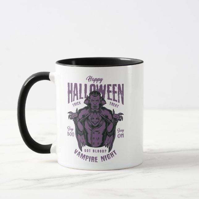 Halloween Vampire Night Mugg – Gotisk Kuslig (Vänster)