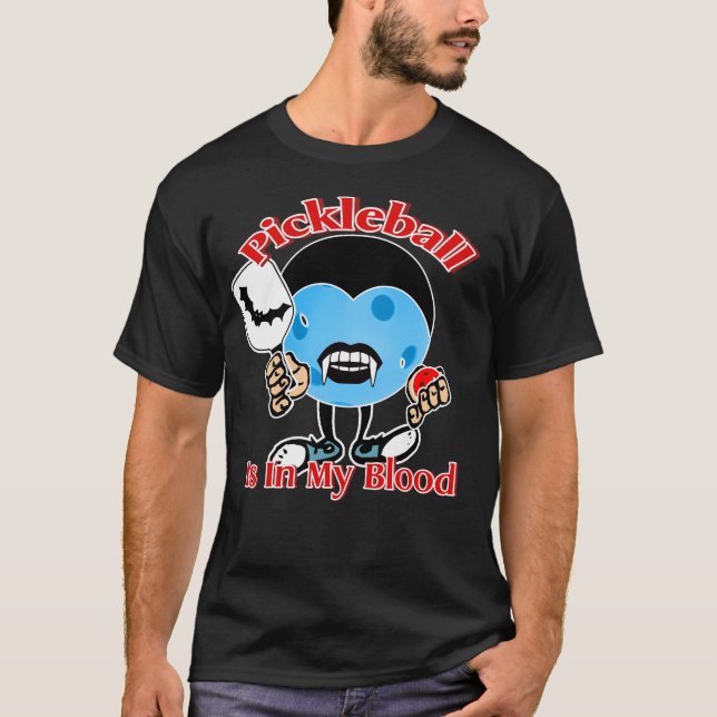 Halloween Vampire - Pickleball är i mitt blod T Shirt (Framsida)