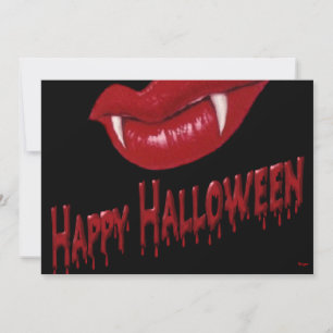 Halloween-Vampire Teeth med Happy halloween Inbjudningar