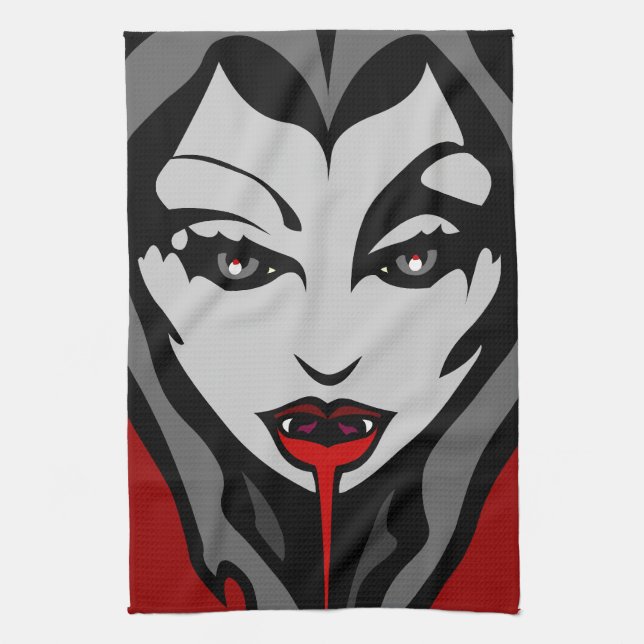 Halloween Vampire Towel Coola Halloween Tea Towels Kökshandduk (Vertikal)