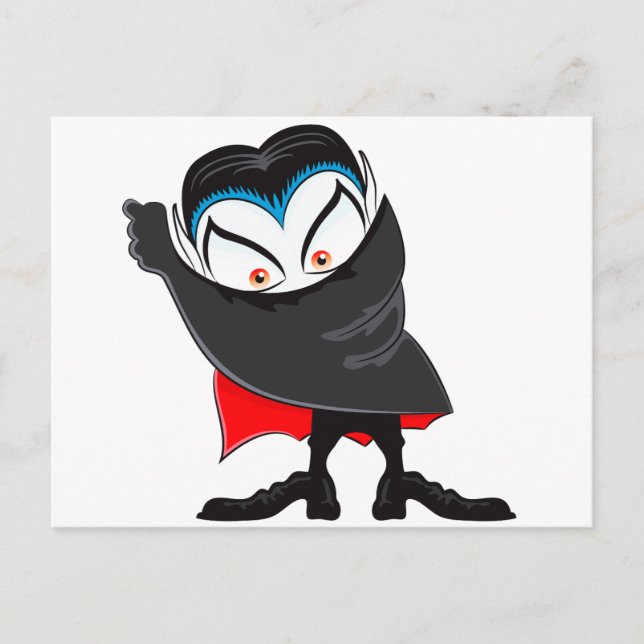 Halloween Vampire Vykort (Framsida)