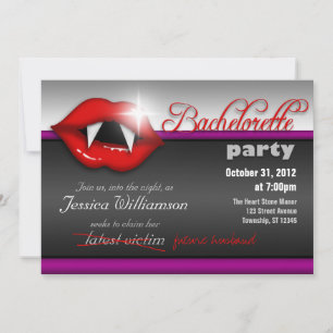 Halloween Vampyre Bachelorette-partiets inbjudning Inbjudningar