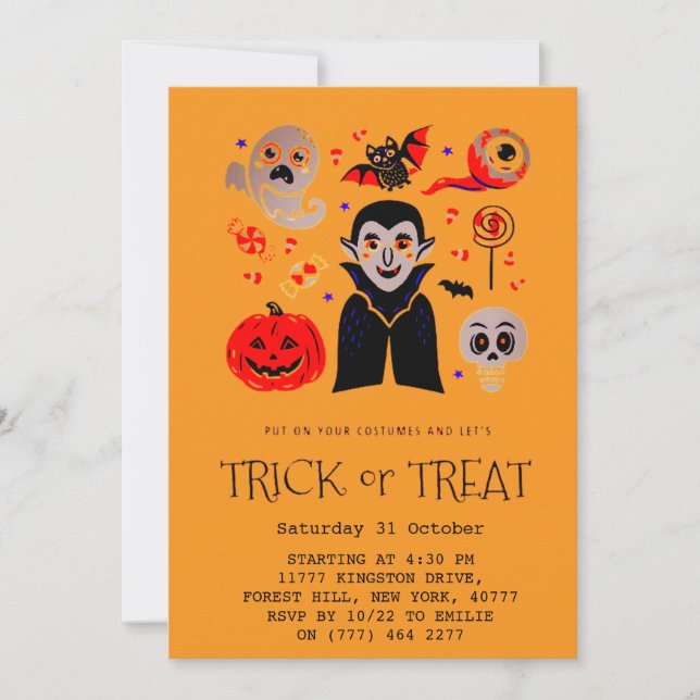 Halloween Vampyre Party-inbjudan Inbjudningar (Framsida)