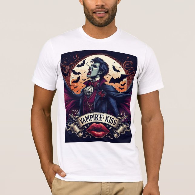 Halloween vampyrtshirt t shirt (Framsida)