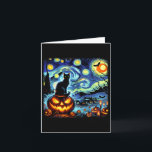 Halloween Van Gogh Starry Night Black Cat Pumpkins Kort<br><div class="desc">Halloween Van Gogh Starry Night Black Cat Pumpkins Costume 2</div>
