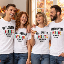 Halloween Vänner Besättning 2026 T-Shirt