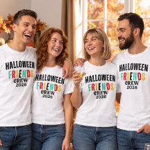 Halloween Vänner Besättning 2026 T-Shirt