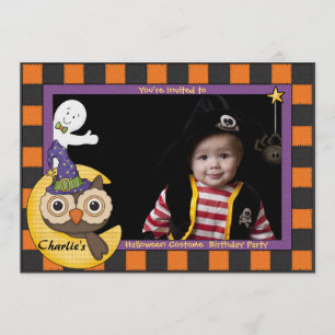 Halloween vänner - fotoinbjudan inbjudningar