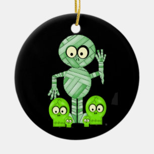 Halloween vänprydnad julgransprydnad keramik
