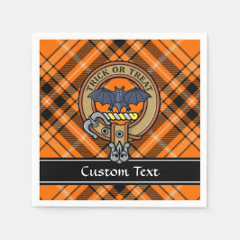 Halloween-Vapensköld över Tartan Napkins Pappersservett