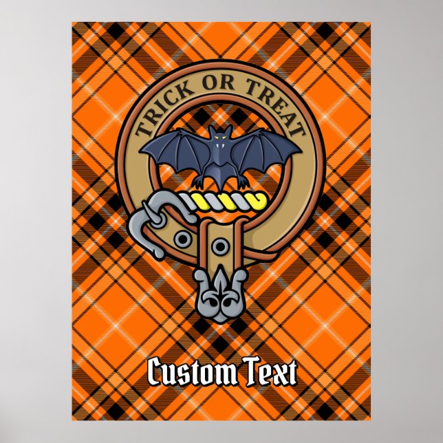 Halloween-Vapensköld över Tartan Poster (Framsidan)