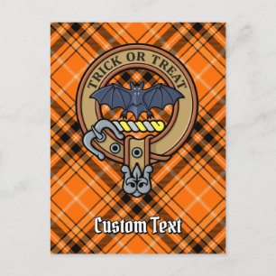 Halloween-Vapensköld över Tartan Vykort