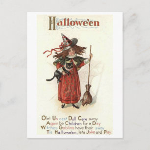 Halloween, var barn en dag, Vintage Vykort
