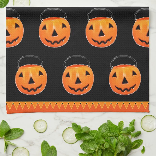 Halloween Värdinna Present Dekoration Kökshandduk (Vikta)
