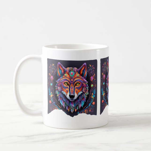 Halloween Varg Alebrije Kaffemugg (Vänster)
