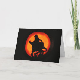Halloween Varg Howling Kort