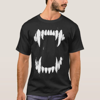 Halloween-Vargen Hund Vampire Monster Teeth T Shirt