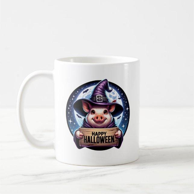 Halloween Varken Kaffemugg (Vänster)