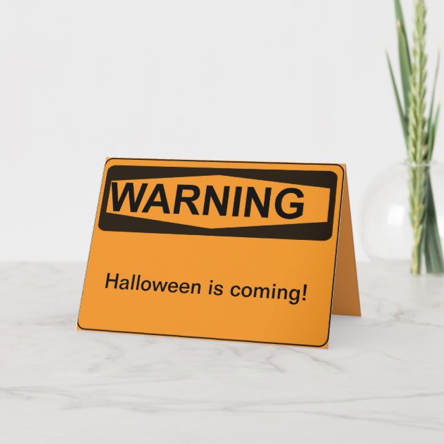 Halloween-varning Kort (Framsida)