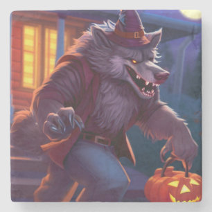 Halloween/varulv/fall/höst Stenunderlägg