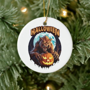 Halloween Varulv Julgransprydnad Keramik