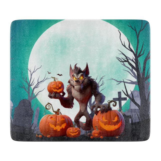 Halloween varulv och pumpor (Framsidan)