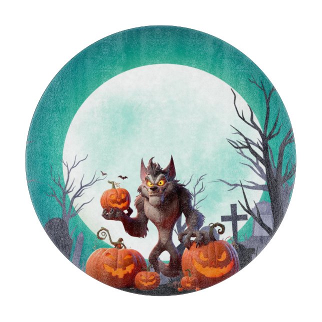 Halloween varulv och pumpor (Framsidan)