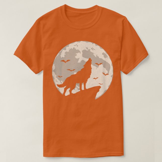 Halloween-varulv vid måne Costume par T Shirt (Design framsida)