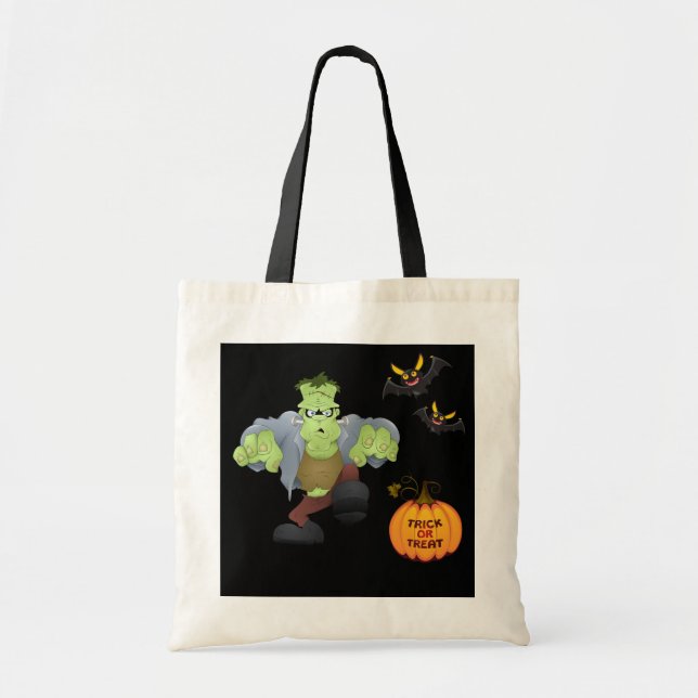 Halloween-väska-Frankenstein Tygkasse (Framsidan)