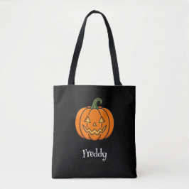 Halloween-väska svart orange Trick or Treat Tygkasse