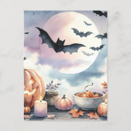 Halloween-vattenfärg Helg Vykort