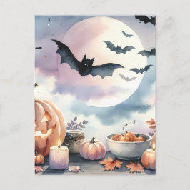 Halloween-vattenfärg Helg Vykort