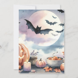 Halloween-vattenfärg Julkort