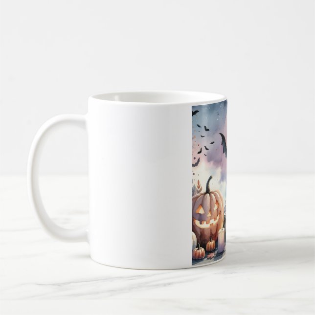Halloween-vattenfärg Kaffemugg (Vänster)
