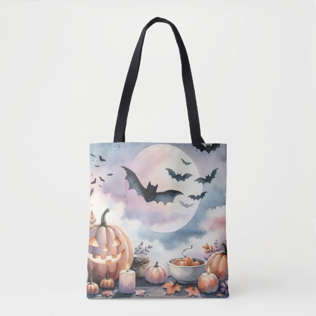 Halloween-vattenfärg Tygkasse (Framsida)