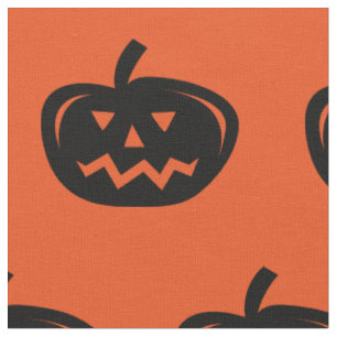 Halloween-väv med pumphuvud, kartongavtryck tyg