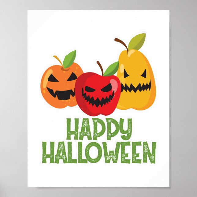 Halloween Vegan Happy halloween Pumpkin Vegetarian Poster (Framsidan)