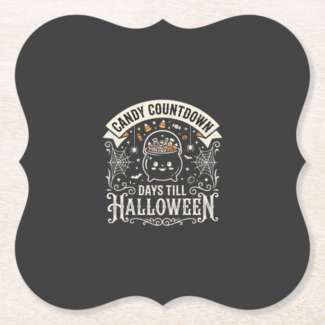 Halloween Vektor Design för Godisräkning Underlägg Papper (Framsida)