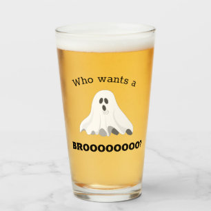 Halloween "Vem vill ha en Brooo?" Glas av värdöl