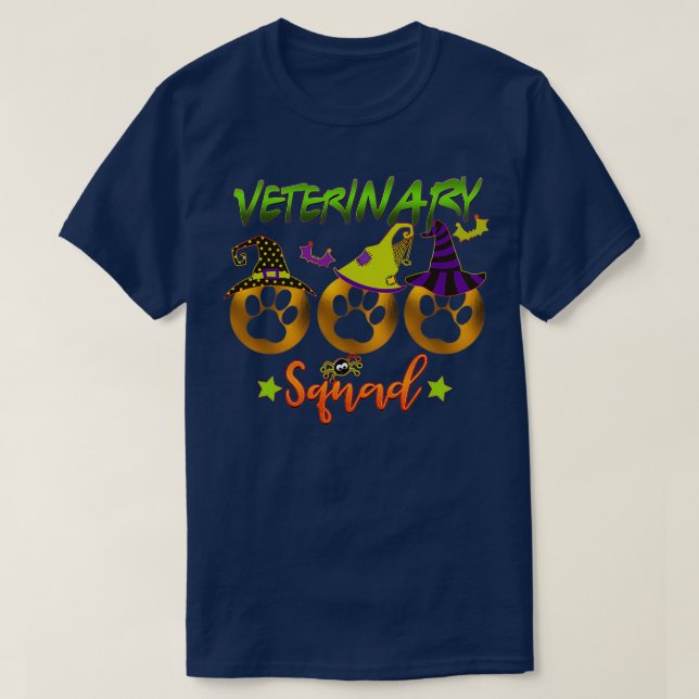 Halloween Veterinary Squad Pets Älskare T Shirt (Design framsida)