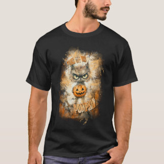 Halloween-vevy-katt med pumpkin t shirt
