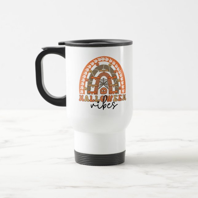 Halloween Vibes Boho Rainbow Fall Halloween Resemugg (Vänster)