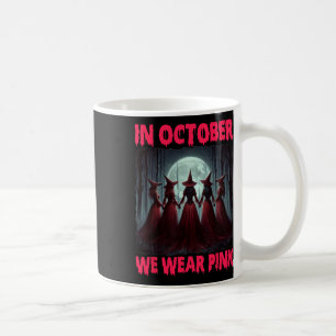 Halloween Vibes Breast Cancer Witch i oktober Kaffemugg